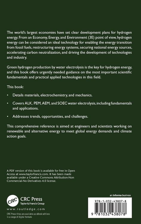 Produktbild: Green Hydrogen Production by Water Electrolysis