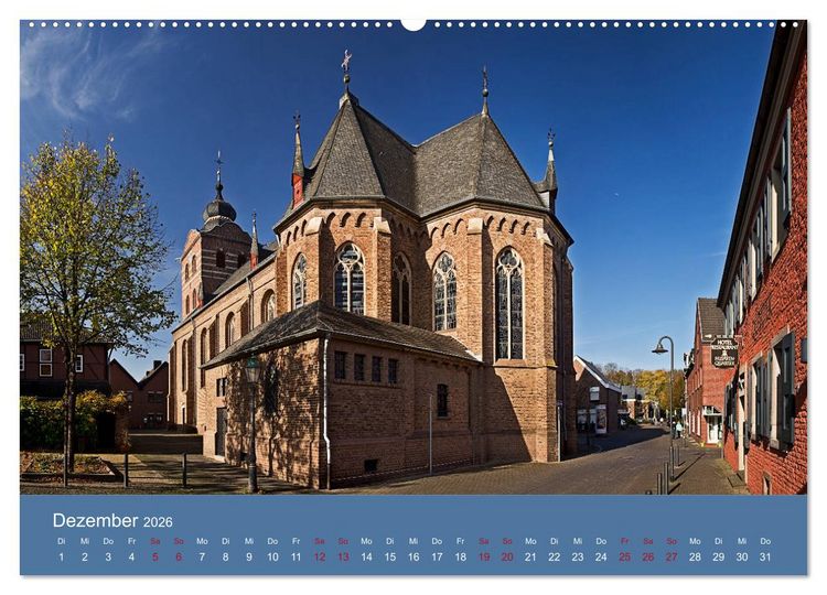 Produktbild: ERFTSTADT - Burgen und B&uuml;rgerh&auml;user (hochwertiger Premium Wandkalender 2026 DIN A2 quer), Kunstdruck in Hochglanz