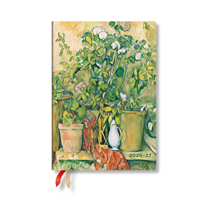 Produktbild: 2027 Cezanne's Terracotta Pots and Flowers MIDI Horizontal Hardcover 18-Month Weekly Planner, 208pg, 80gsm by Paperblanks