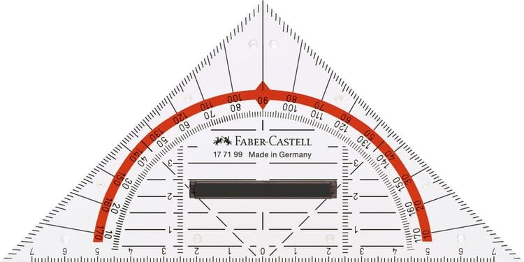 Produktbild: Faber-Castell Geodreieck klein mit Griff 14cm