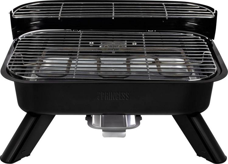 Produktbild: Princess 01.112252.01.001 Elektro, Holzkohle Grill mit Windschutz, mit Standfu&szlig;, mit manueller Temperatureinstellung Schwarz