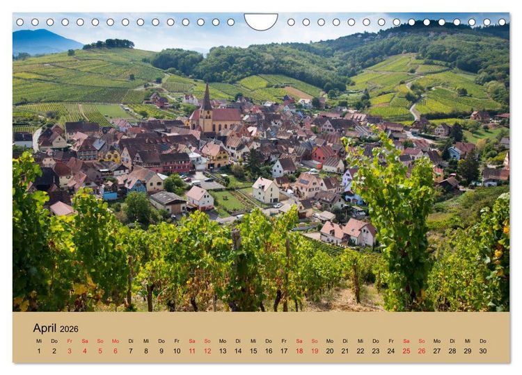 Produktbild: Landschaften im Elsass (Wandkalender 2026 DIN A4 quer), CALVENDO Monatskalender