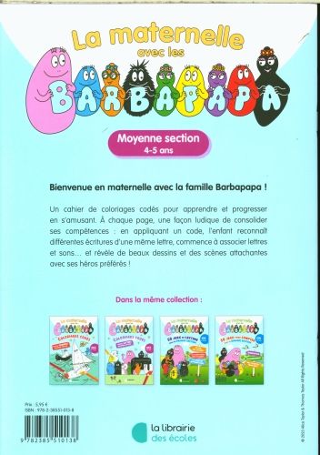 Produktbild: La maternelle avec les Barbapapa : coloriages cod&eacute;s