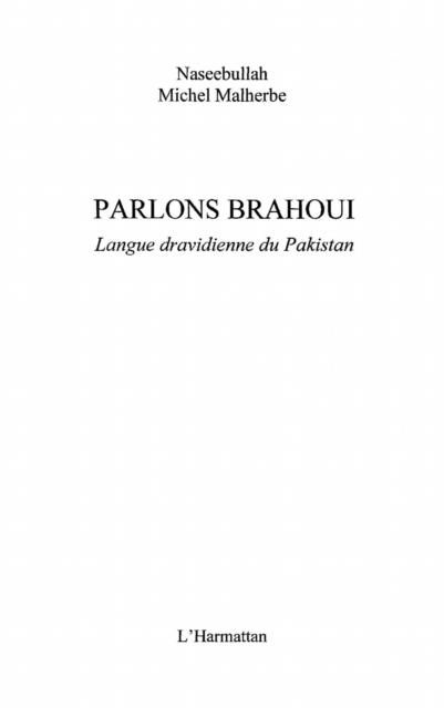 Produktbild: Parlons brahoui langue dravidienne du pa