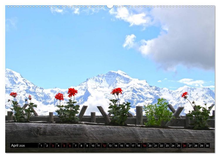 Produktbild: Das Dreigestirn im Berner Oberland. Eiger, M&ouml;nch und Jungfrau (Wandkalender 2026 DIN A2 quer), CALVENDO Monatskalender