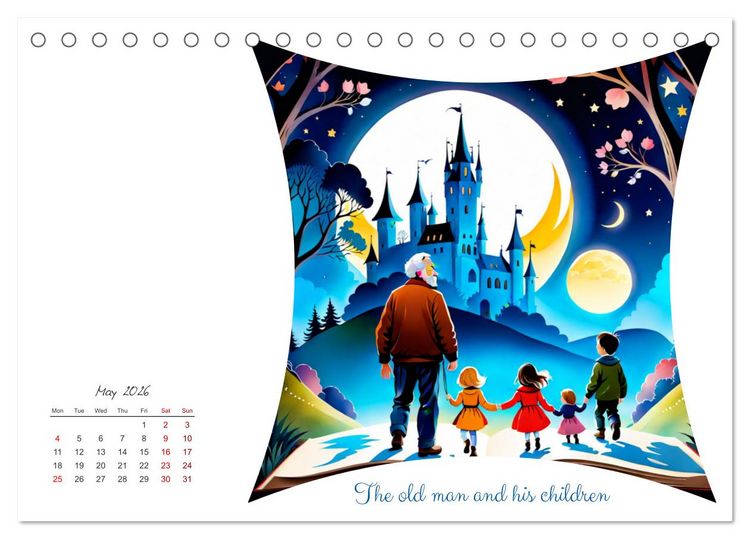 Produktbild: The magical world of fables (Desk Calendar 2026 DIN A5 landscape), CALVENDO 12 Month DeskCalendar