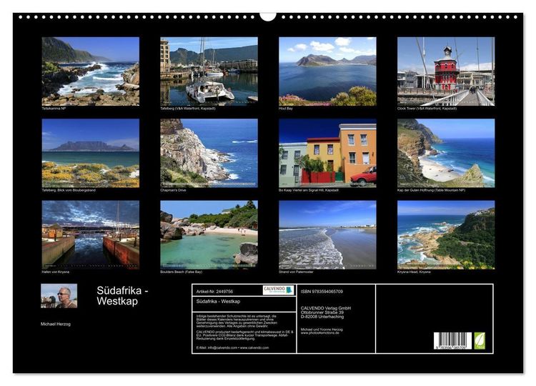 Produktbild: S&uuml;dafrika - Westkap (Wandkalender 2027 DIN A2 quer), CALVENDO Monatskalender