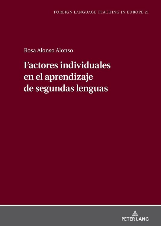 Produktbild: Factores individuales en el aprendizaje de segundas lenguas