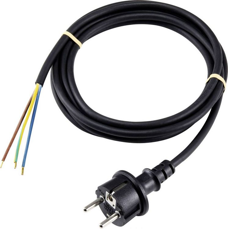 Produktbild: Sygonix SY-5043464 Strom Anschlusskabel Schwarz 3.00m