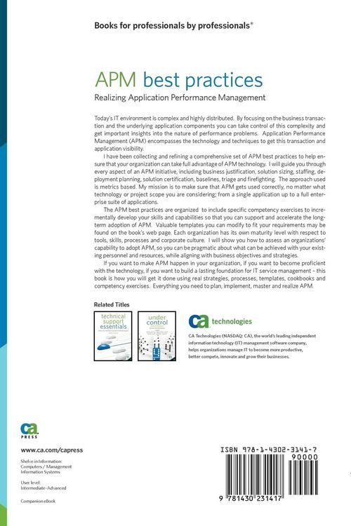 Produktbild: APM Best Practices