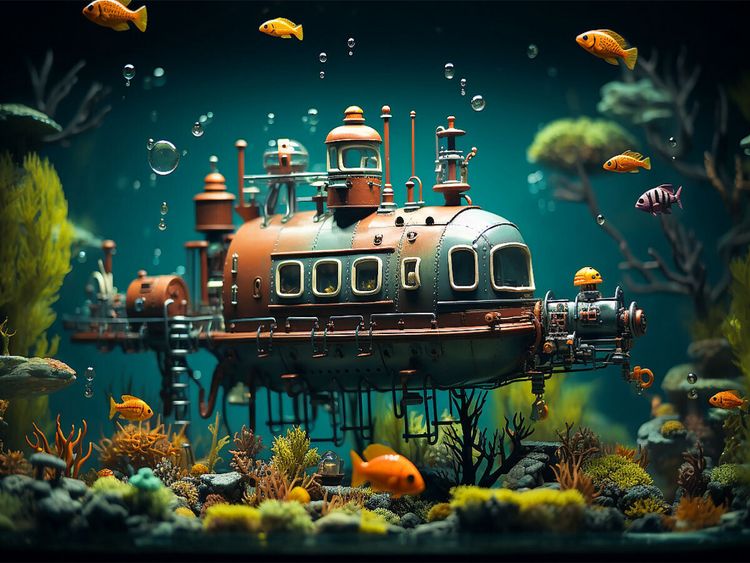 Produktbild: CALVENDO Puzzle Spielzeug Unterwasserstation | 1000 Teile Lege-Gr&ouml;&szlig;e 64x48cm Foto-Puzzle f&uuml;r gl&uuml;ckliche Stunden