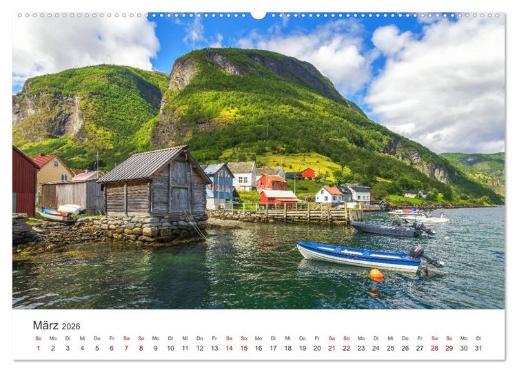 Produktbild: Norwegen - Landschaften und Fjorde im westlichen Norwegen (hochwertiger Premium Wandkalender 2026 DIN A2 quer), Kunstdruck in Hochglanz