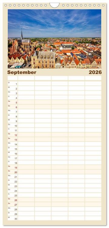 Produktbild: Familienplaner 2026 - Belgien - Grafschaft Flandern mit 5 Spalten (Wandkalender, 21 x 45 cm) CALVENDO