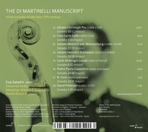 Produktbild: Di Martinelli-Manuskript: Violin Sonatas
