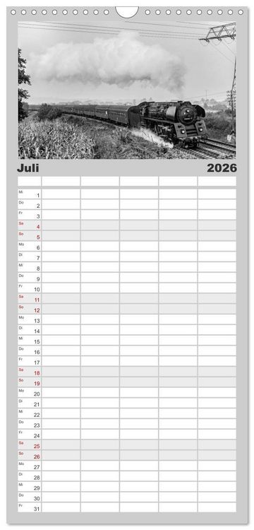 Produktbild: Familienplaner 2026 - Dampfloks in der DDR mit 5 Spalten (Wandkalender, 21 x 45 cm) CALVENDO
