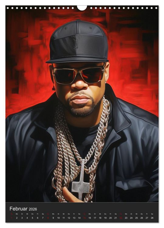 Produktbild: Rap Kings. Paintings im Streetwear-Charme (Wandkalender 2026 DIN A3 hoch), CALVENDO Monatskalender