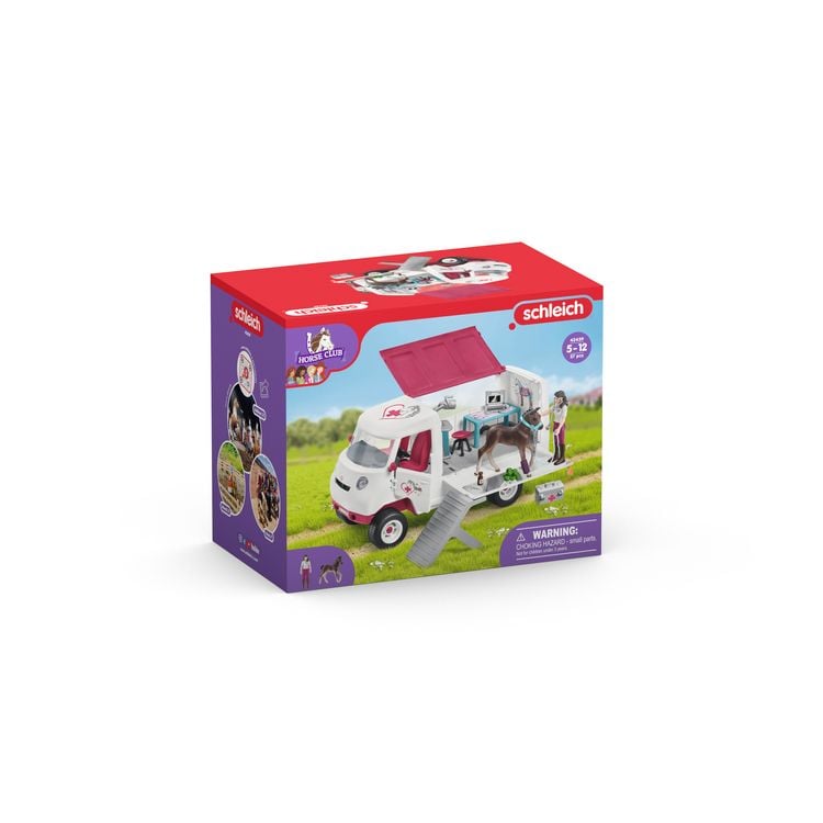Produktbild: schleich&reg; 42439 - Horse Club, Mobile Tier&auml;rztin mit Hannoveraner-Fohlen, Tierarztmobil mit Zubeh&ouml;r, Spielset