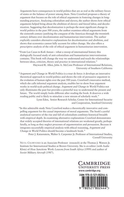 Produktbild: Argument and Change in World Politics