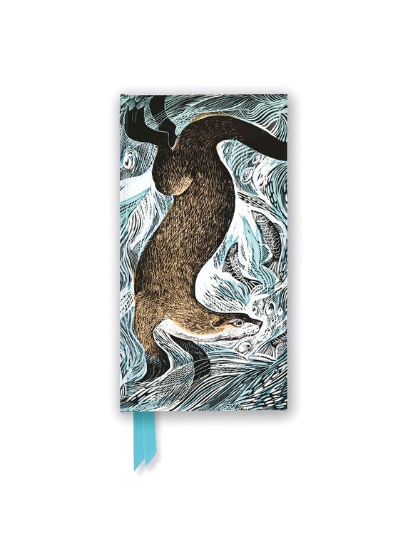 Produktbild: Schmales Hardcover-Notizbuch: Angela Harding, Fischender Otter