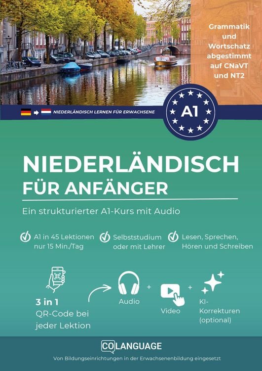 Produktbild: Niederl&auml;ndisch lernen f&uuml;r Anf&auml;nger - Ein strukturierter A1-Kurs mit Audio