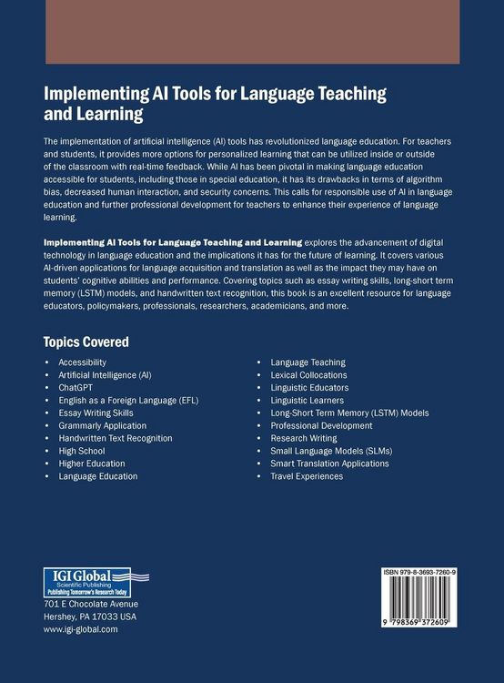 Produktbild: Implementing AI Tools for Language Teaching and Learning