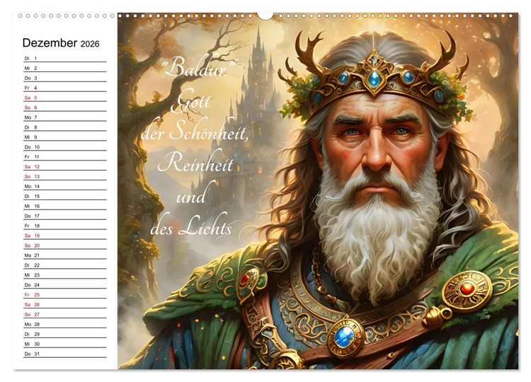 Produktbild: Unsterbliche Mythen des Nordens (Wandkalender 2026 DIN A2 quer), CALVENDO Monatskalender