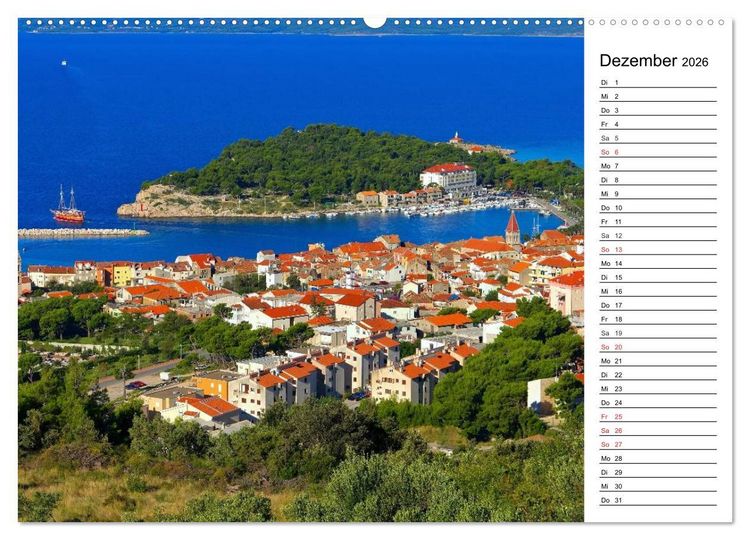 Produktbild: Makarska Riviera - Malerische Urlaubsorte in Dalmatien (hochwertiger Premium Wandkalender 2026 DIN A2 quer), Kunstdruck in Hochglanz