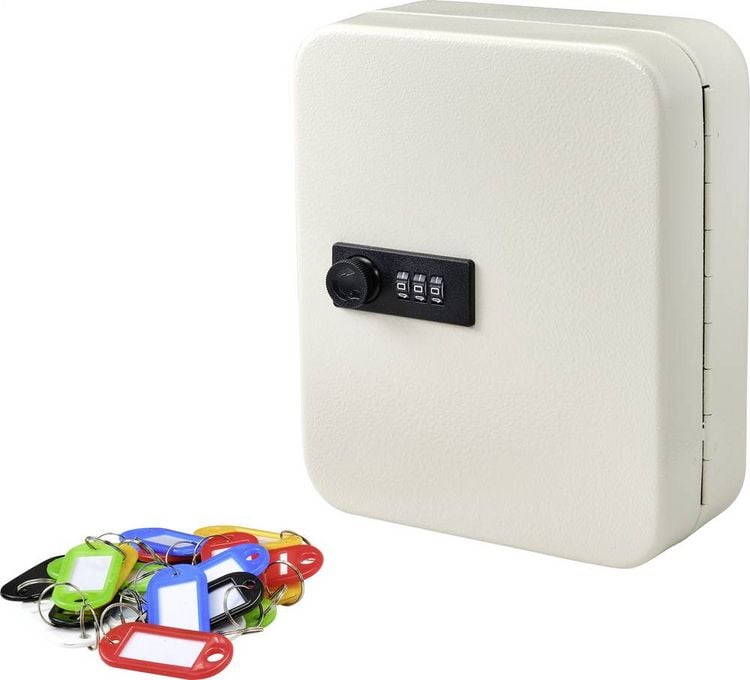 Produktbild: Sygonix Schl&uuml;sselkasten SY-4737738 Anzahl Haken 20 Wei&szlig;