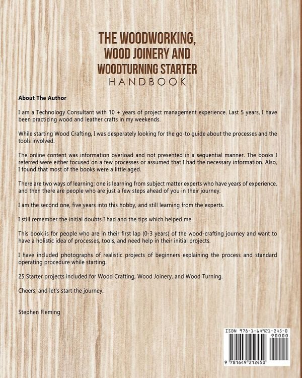 Produktbild: The Woodworking, Wood Joinery and Woodturning Starter Handbook