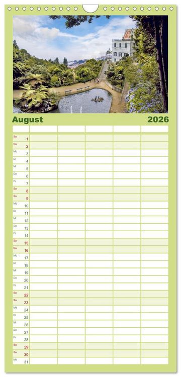 Produktbild: Familienplaner 2026 - Madeira, Insel im ewigen Fr&uuml;hling mit 5 Spalten (Wandkalender, 21 x 45 cm) CALVENDO