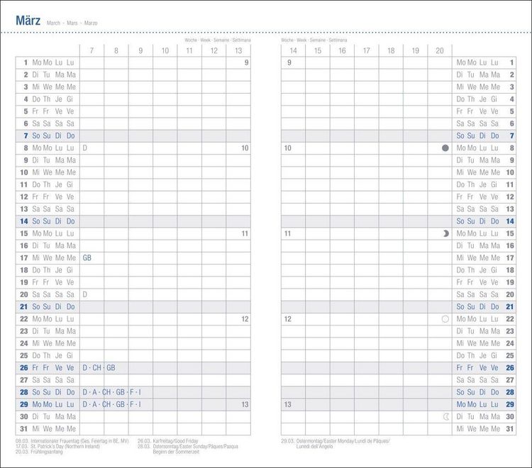 Produktbild: Monats-Taschenkalender, schwarz 2027