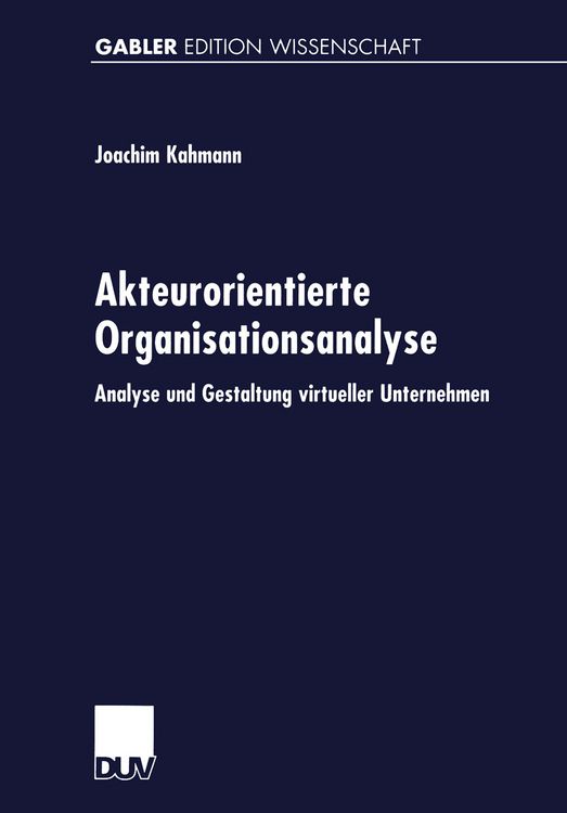 Produktbild: Akteurorientierte Organisationsanalyse
