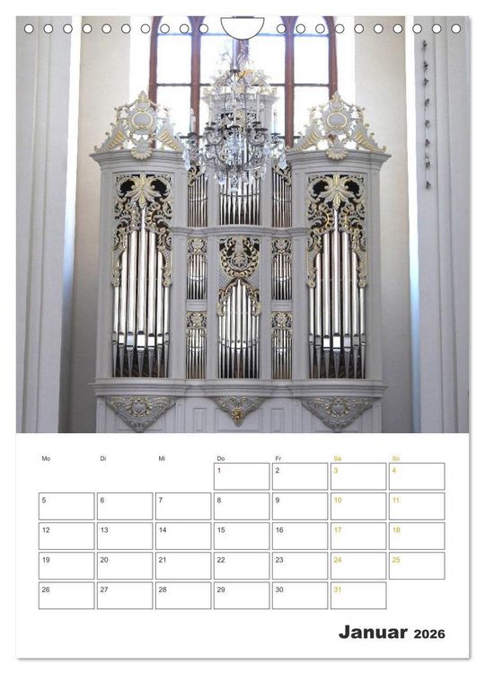 Produktbild: Orgeln zum Verlieben! (Wandkalender 2026 DIN A4 hoch), CALVENDO Monatskalender