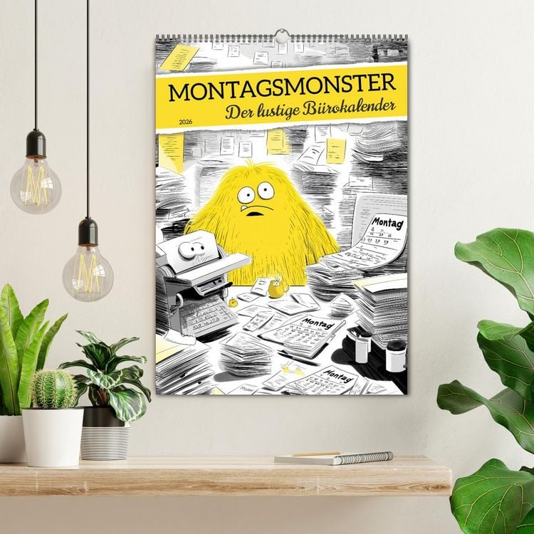 Produktbild: Montagsmonster - der lustige B&uuml;rokalender (Wandkalender 2026 DIN A2 hoch), CALVENDO Monatskalender