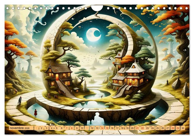 Produktbild: Des Portes imaginaires (Calendrier mural 2026 DIN A4 vertical), CALVENDO calendrier mensuel