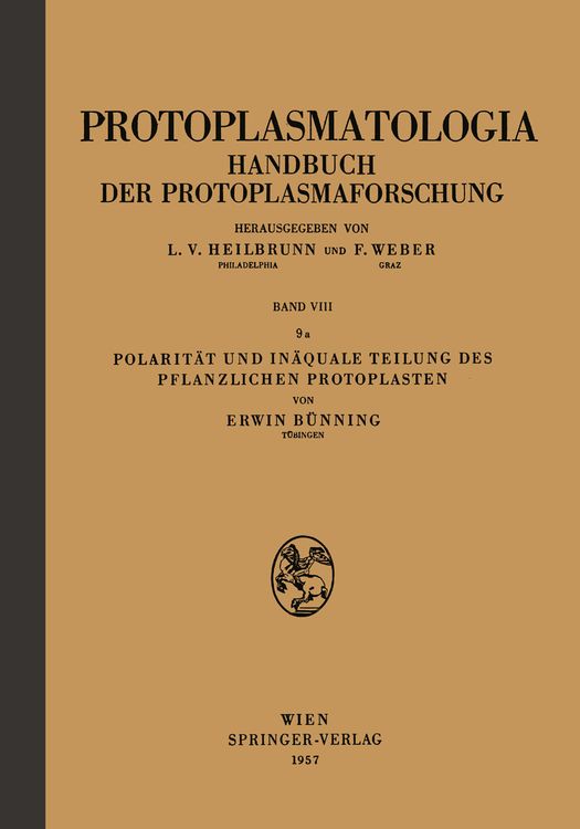 Produktbild: Polarit&auml;t und In&auml;quale Teilung des Pflanzlichen Protoplasten