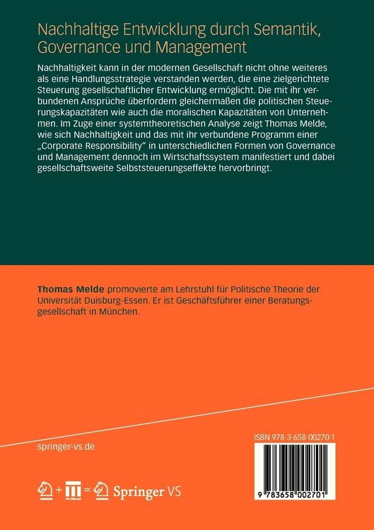Produktbild: Nachhaltige Entwicklung durch Semantik, Governance und Management