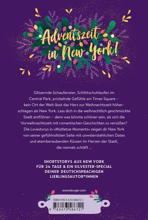 Produktbild: Mistletoe Moments. Ein Adventskalender. Lovestorys f&uuml;r 24 Tage plus Silvester-Special