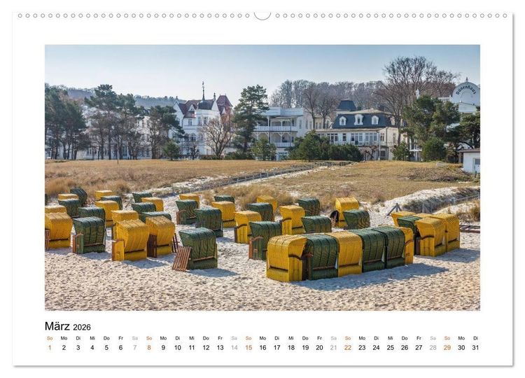 Produktbild: Strandkorb Idylle (Wandkalender 2026 DIN A2 quer), CALVENDO Monatskalender