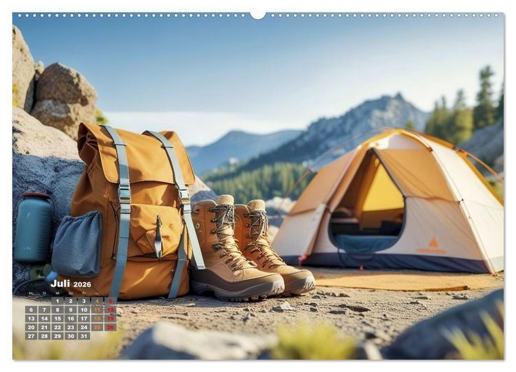 Produktbild: Camping-Life und Abenteuer (hochwertiger Premium Wandkalender 2026 DIN A2 quer), Kunstdruck in Hochglanz