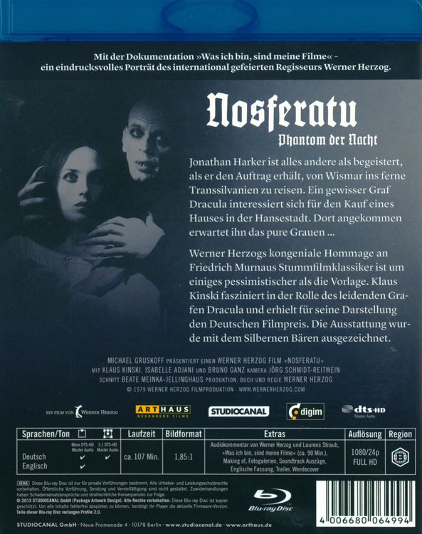 Produktbild: Nosferatu - Phantom der Nacht
