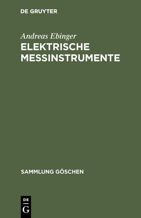 Produktbild: Elektrische Me&szlig;instrumente