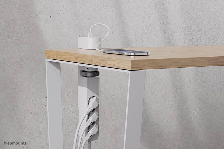 Produktbild: Neomounts DS22-840WH6 Tischsteckdose Wei&szlig; Schutzkontakt 1St.