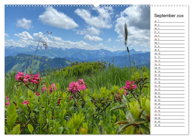 Produktbild: Alpenauszeit - Bergmomente f&uuml;rs Herz (Wandkalender 2026 DIN A2 quer), CALVENDO Monatskalender