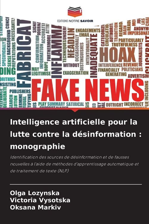 Produktbild: Intelligence artificielle pour la lutte contre la d&eacute;sinformation : monographie