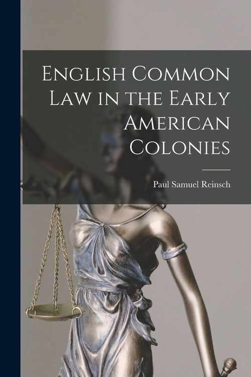 Produktbild: English Common Law in the Early American Colonies
