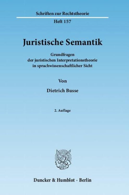 Produktbild: Juristische Semantik