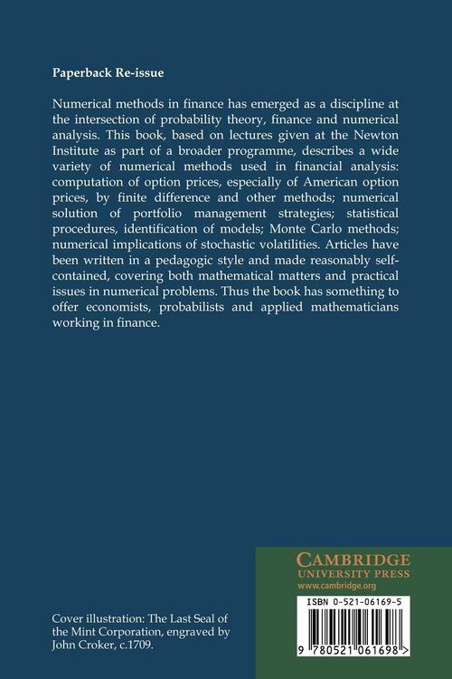 Produktbild: Numerical Methods in Finance