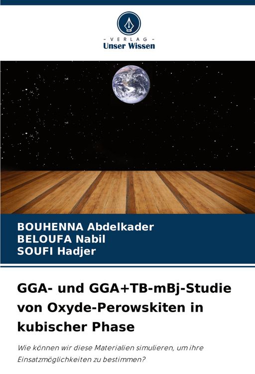 Produktbild: GGA- und GGA+TB-mBj-Studie von Oxyde-Perowskiten in kubischer Phase