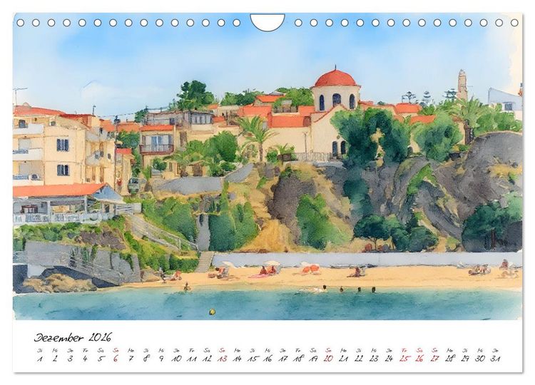 Produktbild: Kretas einladende Urlaubsorte (Wandkalender 2026 DIN A4 quer), CALVENDO Monatskalender